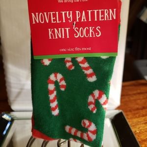 Christmas novelty pattern Socks 1ct Candy Ccane
